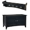 Alaterre Furniture Shaker Cottage Tray Shelf Coat Hook with Cabinet Bench Set, Charcoal Gray ASCA0509BL - alternate 1